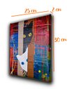 Ver imagem 7 de Quadro Decorativo em Acrílico Pintado a Mão para Decoração com 2 Gatinhos