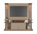 Ver imagem 3 de Estante Home para TV até 60 Polegadas 182,8CMX180CM com LED e Prateleiras de Vidro York Marrom