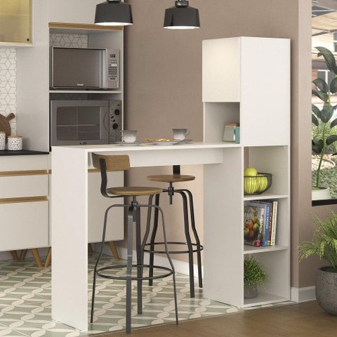Armário de Cozinha/bancada com 1 Porta Multimóveis V6004 Branco