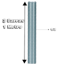 Ver imagem 2 de Kit 3 Barra Roscada Zincada de 1 Metro Unc Stein - 1/2 1/2