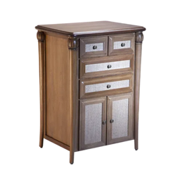 Mesa de Apoio Império Madeira 4 Gavetas e 2 Portas Multi Uso 44x80x57cm - 1