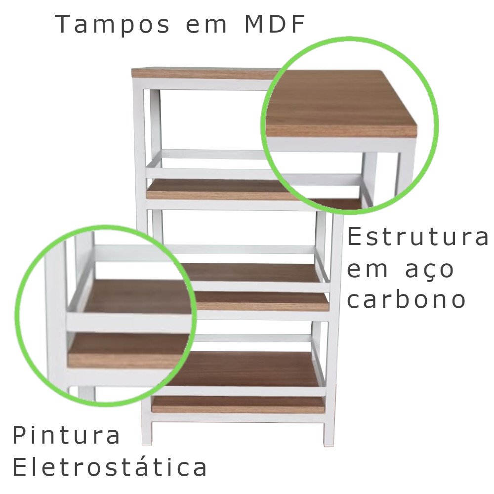 Fruteira Strassis Design Sd-3300 Branca - 9