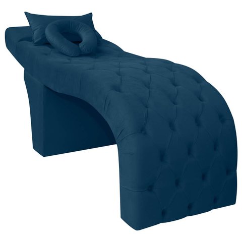 Maca Estética Charme com Massagem para Extensão de Cílios Veludo Azul Marinho
