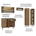 Ver imagem 5 de Armário de Cozinha Compacta 229cm com Pia Rustic Emilly Madesa 11