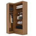 Ver imagem 2 de Closet Modulado de Canto 2 Peças 1 Gaveta Smart Plus Marrom/Cinamomo