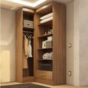 Ver imagem 1 de Closet Modulado de Canto 2 Peças 1 Gaveta Smart Plus Marrom/Cinamomo