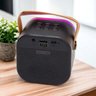 Caixa de Som Karaoke Portatil Microfone Led Luz Bateria Recarregavel Usb Efeito de Voz Diversao Aniv - 7