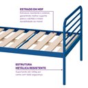 Ver imagem 6 de Treliche com Escada Lateral em Ferro Aço Carbono Tubular Teko Casatema MadeiraOriginals Azul/Álamo