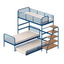 Ver imagem 2 de Treliche com Escada Lateral em Ferro Aço Carbono Tubular Teko Casatema MadeiraOriginals Azul/Álamo