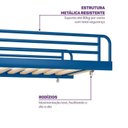 Ver mais imagens de Treliche com Escada Lateral em Ferro Aço Carbono Tubular Teko Casatema MadeiraOriginals Azul/Álamo