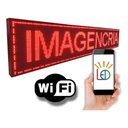 Ver imagem 1 de Painel Led Vermelho Letreiro Luminoso Digital 130x20 Alto Brilho Wi-fi