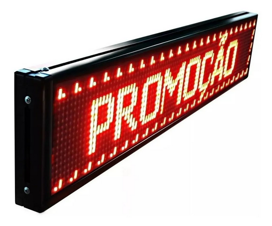 Painel Led Vermelho Letreiro Luminoso Digital 130x20 Alto Brilho Wi-fi - 5