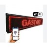Painel Led Vermelho Letreiro Luminoso Digital 130x20 Alto Brilho Wi-fi - 2