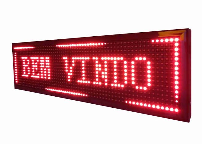 Painel Led Vermelho Letreiro Luminoso Digital 130x20 Alto Brilho Wi-fi - 3
