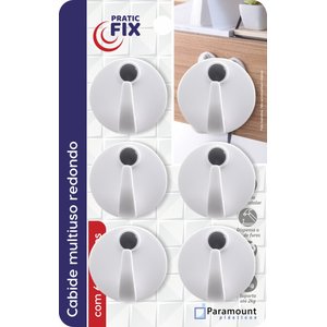 Gancho Adesivo Branco 6PÇS 4,9CM