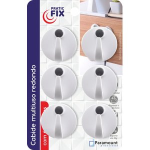 Gancho Adesivo Branco 6pçs 4,9cm