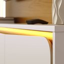Ver imagem 5 de Painel TV 65" Suspenso 180cm com Bancada 3 Portas Basculante Levi C04 - D'Rossi