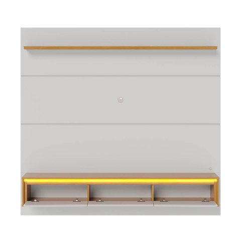 Painel TV 65" Suspenso 180cm com Bancada 3 Portas Basculante Levi C04 - D'Rossi