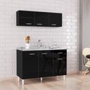 Ver imagem 1 de Cozinha Compacta 2 Peças Balcão para Pia 3 Portas 1 Gaveta com Armário Aéreo 3 Portas 