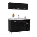 Ver imagem 2 de Cozinha Compacta 2 Peças Balcão para Pia 3 Portas 1 Gaveta com Armário Aéreo 3 Portas 