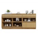 Ver imagem 4 de Cozinha Completa Modulada 2 Peças 3 Portas 4 Gavetas com Rodapé 100% MDF Simone Mendes Marrom/Carvalho/Greige