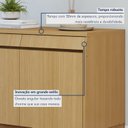 Ver imagem 7 de Cozinha Completa Modulada 2 Peças 3 Portas 4 Gavetas com Rodapé 100% MDF Simone Mendes Marrom/Carvalho/Greige