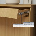 Ver mais imagens de Cozinha Completa Modulada 2 Peças 3 Portas 4 Gavetas com Rodapé 100% MDF Simone Mendes Marrom/Carvalho/Greige