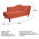 Ver imagem 5 de Diva Recamier Diana 160cm Lado Esquerdo Suede - Doce Sonho Móveis