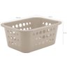 2 Cestas Organizadoras Pequenas 1,5l de Plástico Bege ou Bancada Lavanderia Closet - 4