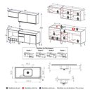 Ver imagem 4 de Cozinha Modulada Compacta para Forno/Cooktop com Pia 190cm Florença Multimóveis MCR2467 Branco