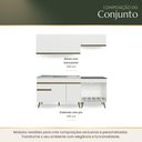 Ver imagem 7 de Cozinha Modulada Compacta para Forno/Cooktop com Pia 190cm Florença Multimóveis MCR2467 Branco