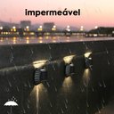 Ver imagem 4 de Luminaria Solar Spot Balizador Arandela de Parede Resistente Enfeite Luz Rua Escada Quintal Jardim