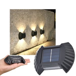 Luminaria Solar Spot Balizador Arandela de Parede Resistente Enfeite Luz Rua Escada Quintal Jardim
