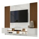 Ver imagem 2 de Rack Suspenso 2 Portas E Painel 220 Cm Off White caramelo