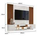Ver imagem 3 de Rack Suspenso 2 Portas E Painel 220 Cm Off White caramelo