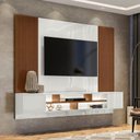 Ver imagem 1 de Rack Suspenso 2 Portas E Painel 220 Cm Off White caramelo