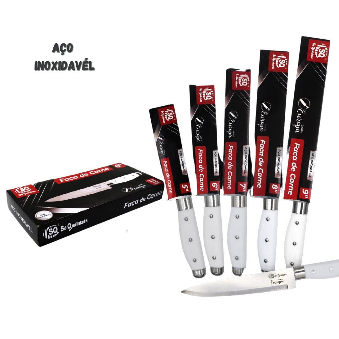 Kit 5 Facas Cortar Carne Master Chef Cozinha Churrasco - 10