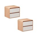 Ver imagem 2 de Conjunto com 2 Mesas de Cabeceira Aurora 100% MDF