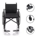 Ver imagem 2 de Cadeira de Rodas Prática 44cm 100kg Pneu Macico Prolife