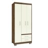 Guarda-Roupa Pequeno 3 Portas Cappuccino Off White Primacy Batrol - 3