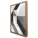 Ver imagem 3 de Quadro Decorativo Caixa Geométrico Mosaico Moderno Tacolado Moldura Caixa 3cm Madeira sem Vidro 30 X