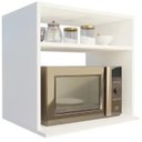 Ver imagem 1 de Suporte em MDF Branco Para Microondas ou Forno Elétrico