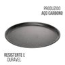 Forma Assadeira Antiaderente Redonda em Aço Carbono Granilite Preta Pizza 32x32cm Lyor - 3