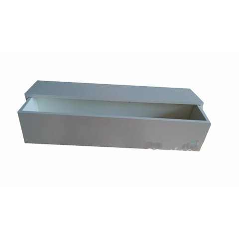 Aparador Suspenso Mdf Gaveta Deslizante Cinza Claro 60x20x10