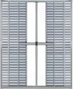 Ver imagem 1 de Porta de Aluminio Balcão 6 Folhas com Trinco Linha Leve:2,10 X 1,50/brilhante