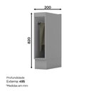 Ver imagem 2 de Balcão Modulado 20cm Porta Toalha com Tampo Emily Henn