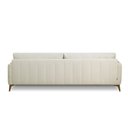 Ver imagem 4 de Sofá Sala de Estar Living Desing Moderno 240cm Pés em Madeira Detalhe Lateral em Pu Amadeu Linho Be