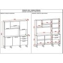 Ver imagem 4 de Armário de Cozinha 6 Portas 2 Gavetas Ferrara 
