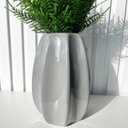 Ver imagem 4 de Vaso Centro de Mesa Cinza Moderno com Planta Samambaia Decor