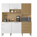 Ver imagem 3 de Armário de Cozinha 6 Portas 2 Gavetas Ferrara Branco/Freijó/Supremo/Cp- Ripado